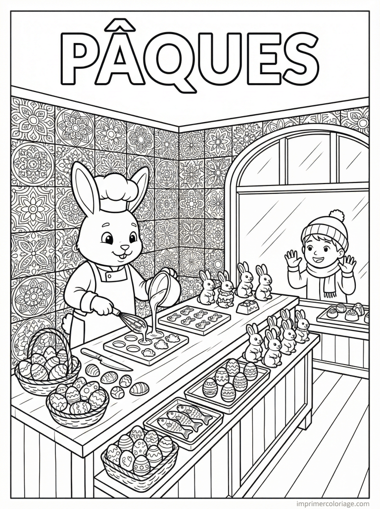 coloriage paques ce1 chocolaterie lapin enfant à imprimer coloriage paques ce1 chocolaterie lapin enfant - dessin gratuit à imprimer