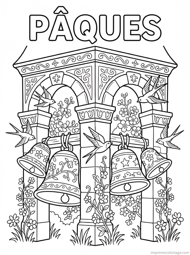 coloriage paques cp cloches clocher details 1 à imprimer coloriage paques cp cloches clocher details 1 - dessin gratuit à imprimer