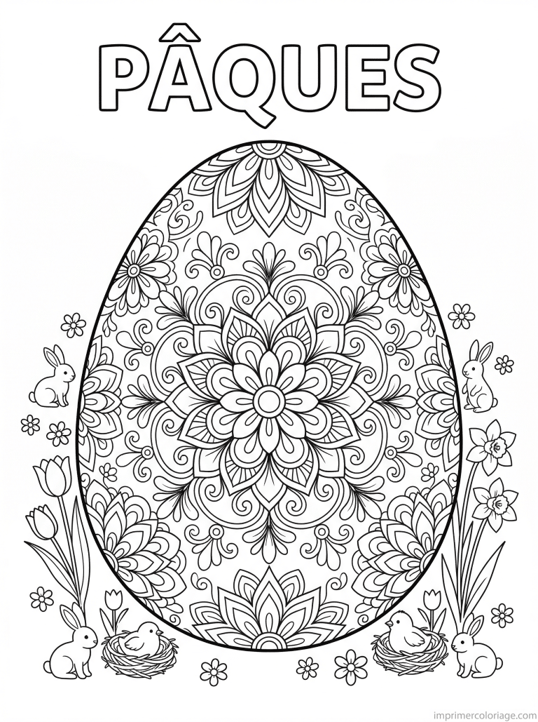 coloriage paques cp oeuf mandala fleurs à imprimer coloriage paques cp oeuf mandala fleurs - dessin gratuit à imprimer