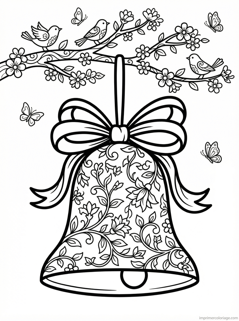 coloriage paques gs cloche arbre details à imprimer coloriage paques gs cloche arbre details - dessin gratuit à imprimer