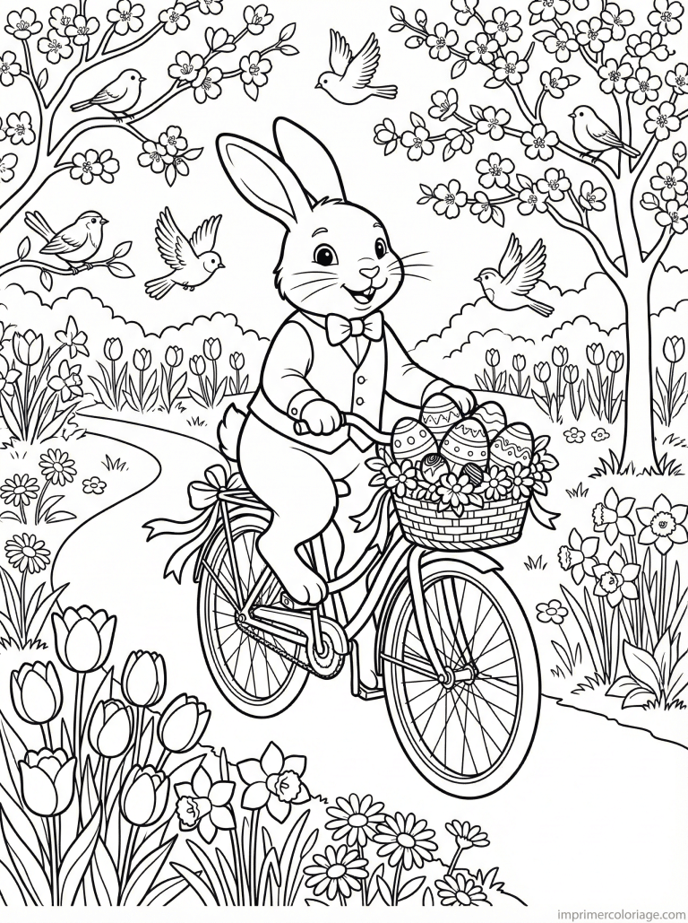 coloriage paques gs lapin velo oeufs à imprimer coloriage paques gs lapin velo oeufs - dessin gratuit à imprimer