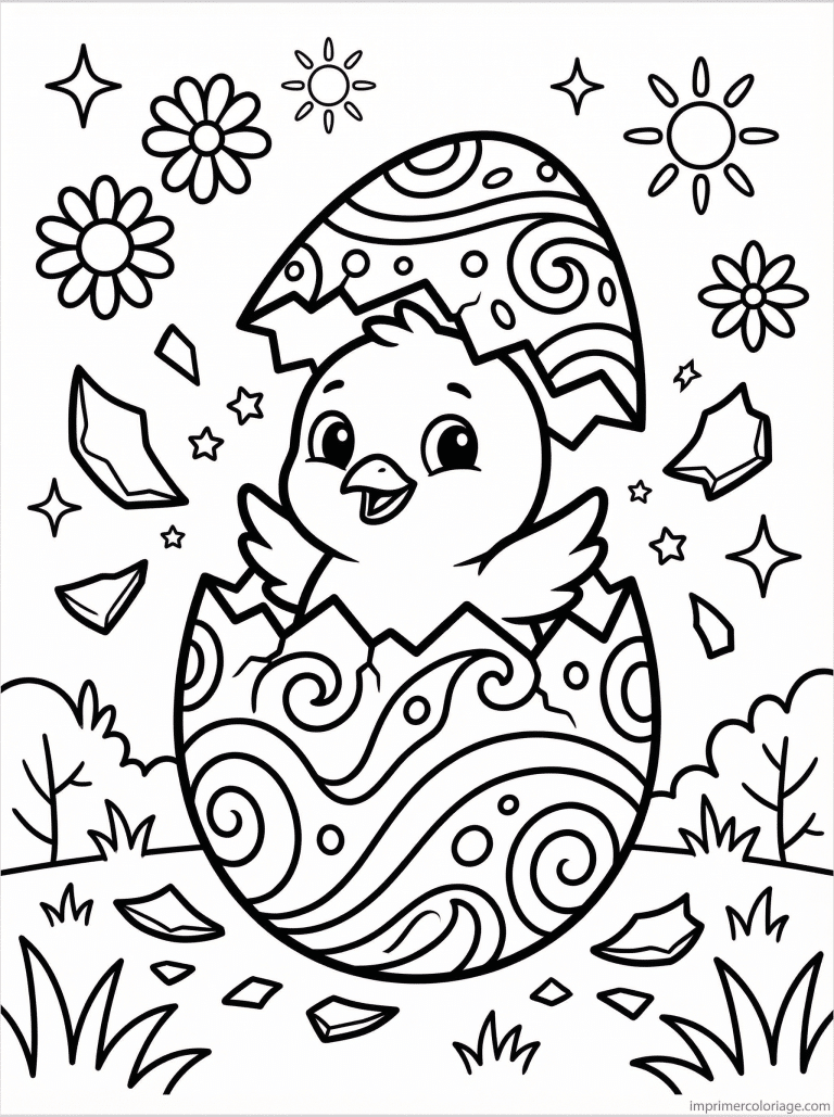 coloriage paques gs poussin eclot oeuf à imprimer coloriage paques gs poussin eclot oeuf - dessin gratuit à imprimer