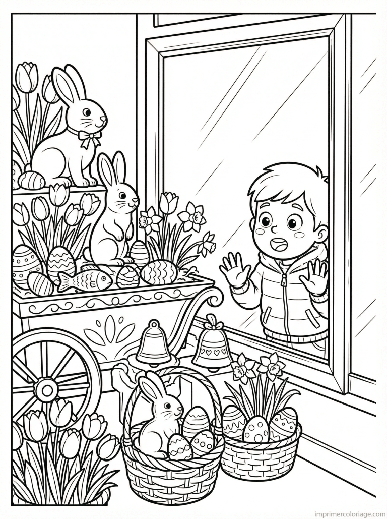 coloriage paques gs vitrine chocolats enfant à imprimer coloriage paques gs vitrine chocolats enfant - dessin gratuit à imprimer