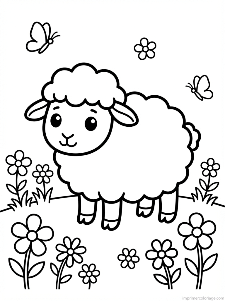 coloriage paques maternelle agneau prairie fleurs à imprimer coloriage paques maternelle agneau prairie fleurs - dessin gratuit à imprimer