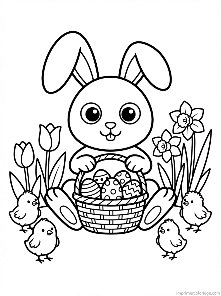 coloriage paques maternelle lapin panier oeufs à imprimer coloriage paques maternelle lapin panier oeufs - dessin gratuit à imprimer