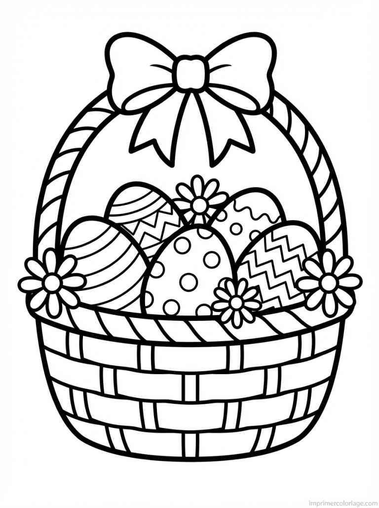 coloriage paques maternelle panier oeufs fleurs à imprimer coloriage paques maternelle panier oeufs fleurs - dessin gratuit à imprimer
