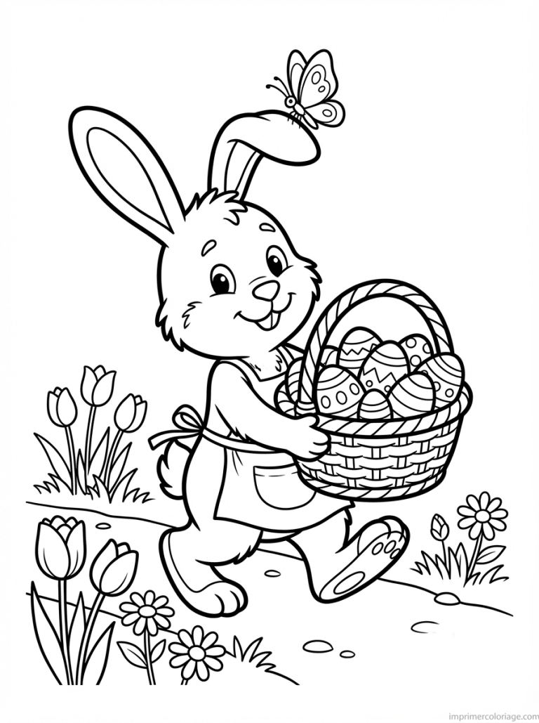 coloriage paques ms lapin panier oeufs à imprimer coloriage paques ms lapin panier oeufs - dessin gratuit à imprimer