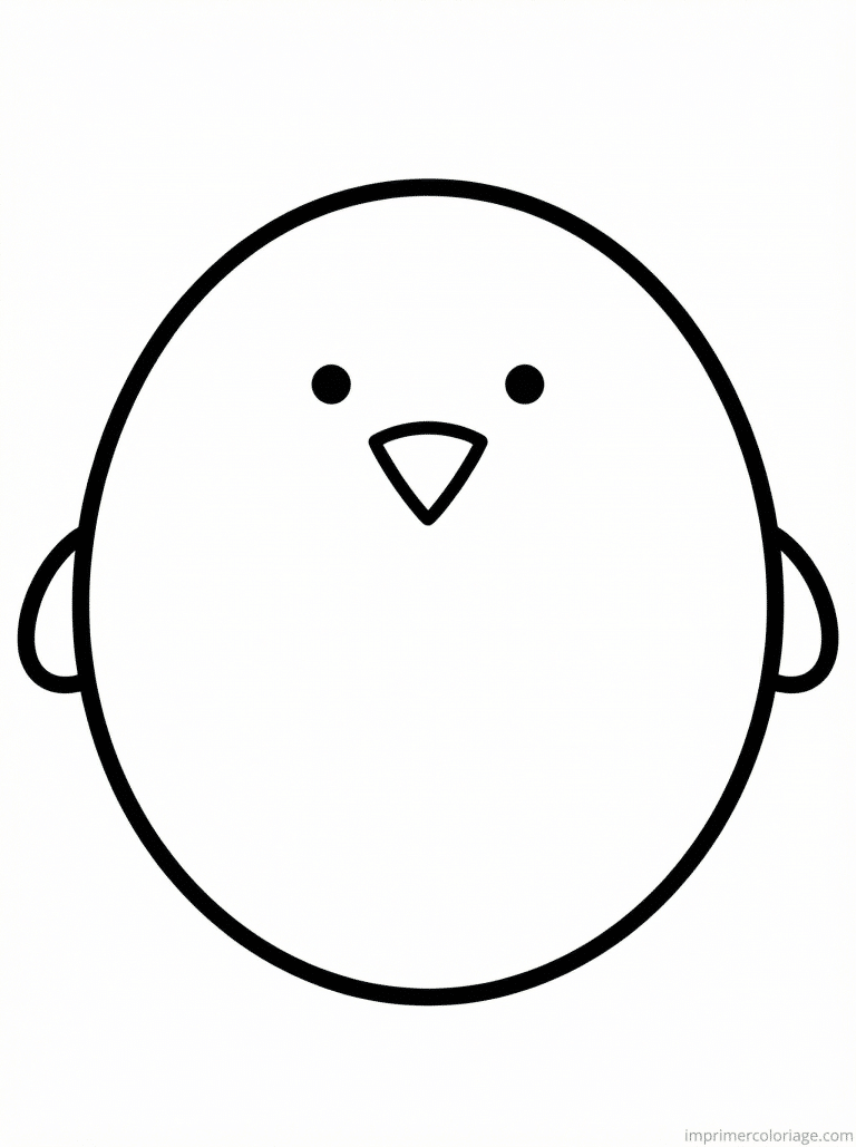 coloriage paques ps facile gros poussin rond à imprimer coloriage paques ps facile gros poussin rond - dessin gratuit à imprimer