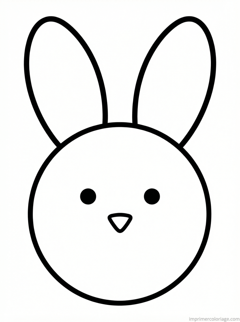 coloriage paques ps facile lapin assis rond à imprimer coloriage paques ps facile lapin assis rond - dessin gratuit à imprimer