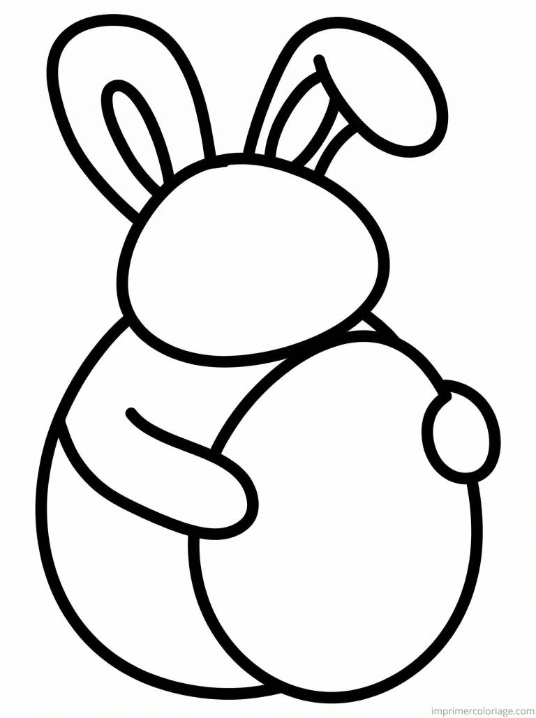 coloriage paques ps facile lapin tient oeuf à imprimer coloriage paques ps facile lapin tient oeuf - dessin gratuit à imprimer