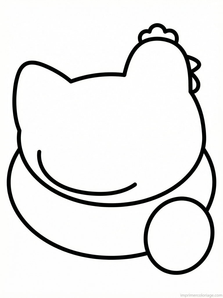 coloriage paques ps facile poule nid oeuf à imprimer coloriage paques ps facile poule nid oeuf - dessin gratuit à imprimer