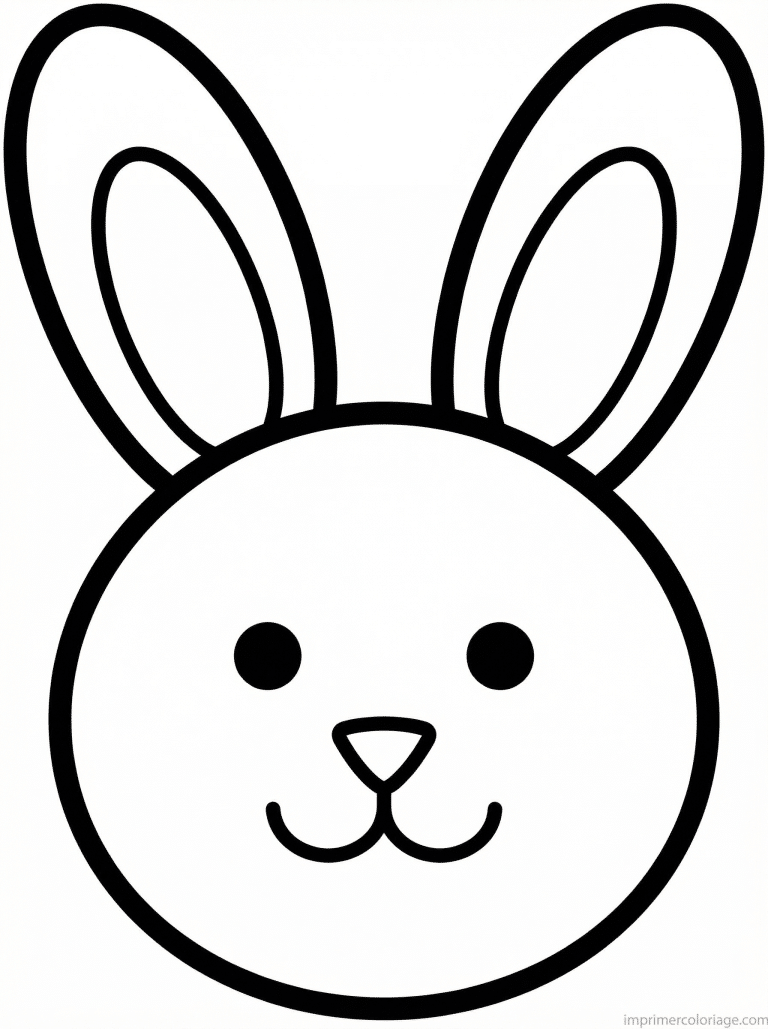 coloriage paques ps facile visage lapin gros à imprimer coloriage paques ps facile visage lapin gros - dessin gratuit à imprimer