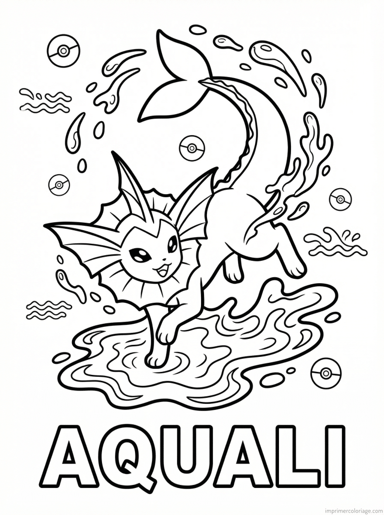 coloriage pokemon aquali armure acide - dessin gratuit &agrave; imprimer