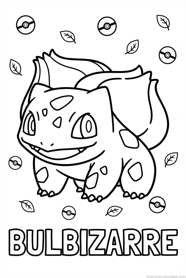 coloriage pokemon bulbizarre assis 1 - dessin gratuit &agrave; imprimer