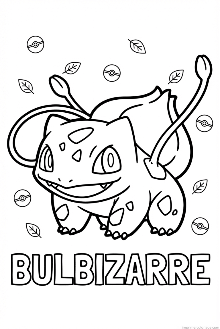 coloriage pokemon bulbizarre attaque fouet lianes - dessin gratuit &agrave; imprimer