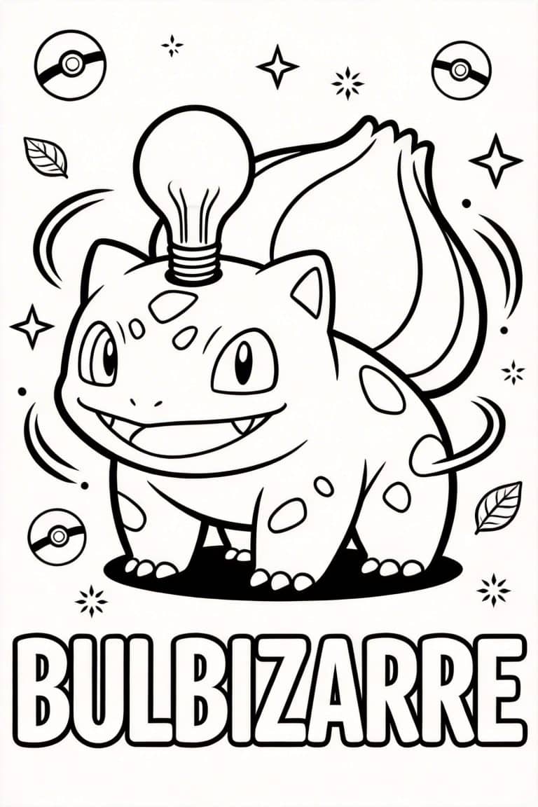 coloriage pokemon bulbizarre celebre victoire - dessin gratuit &agrave; imprimer