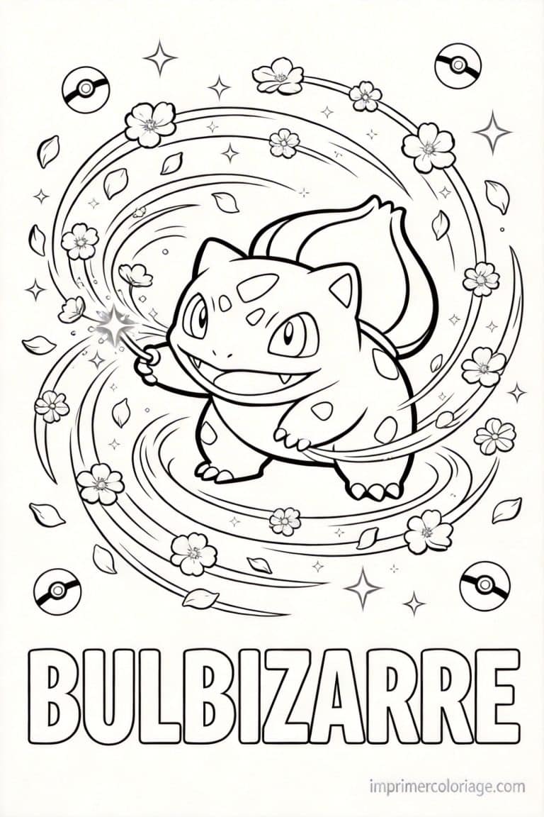 coloriage pokemon bulbizarre doux parfum - dessin gratuit &agrave; imprimer