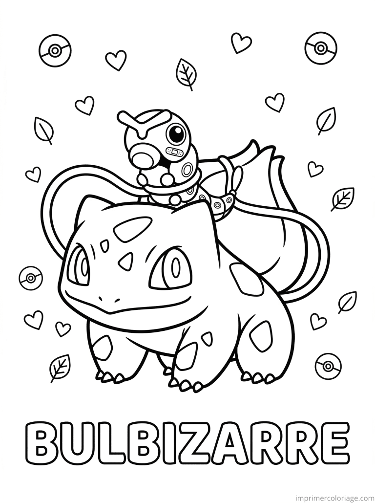 coloriage pokemon bulbizarre sauve chenipan - dessin gratuit &agrave; imprimer