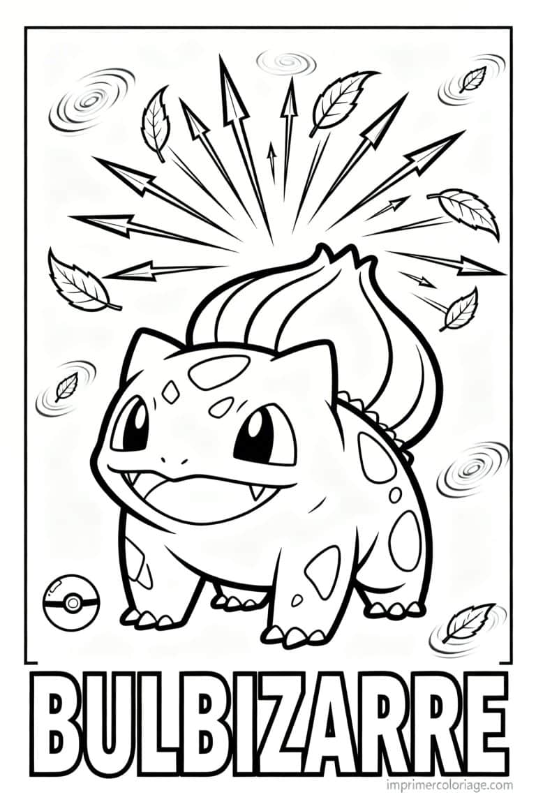 coloriage pokemon bulbizarre tranch herbe - dessin gratuit &agrave; imprimer