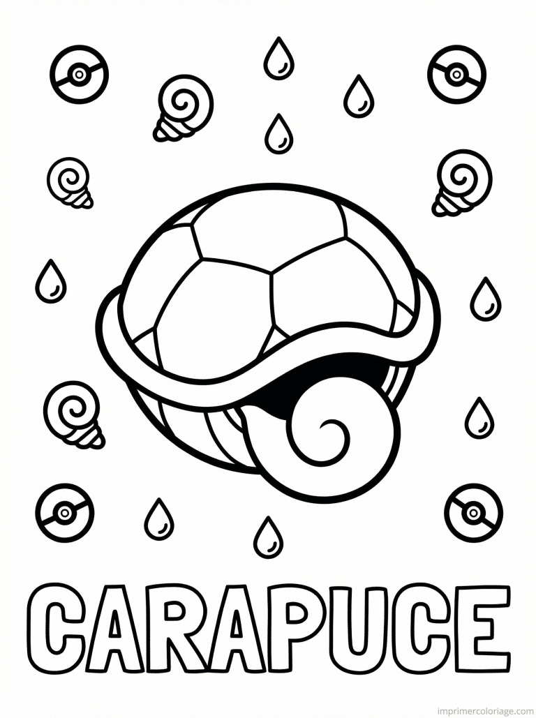 coloriage pokemon carapuce carapace retraite - dessin gratuit &agrave; imprimer