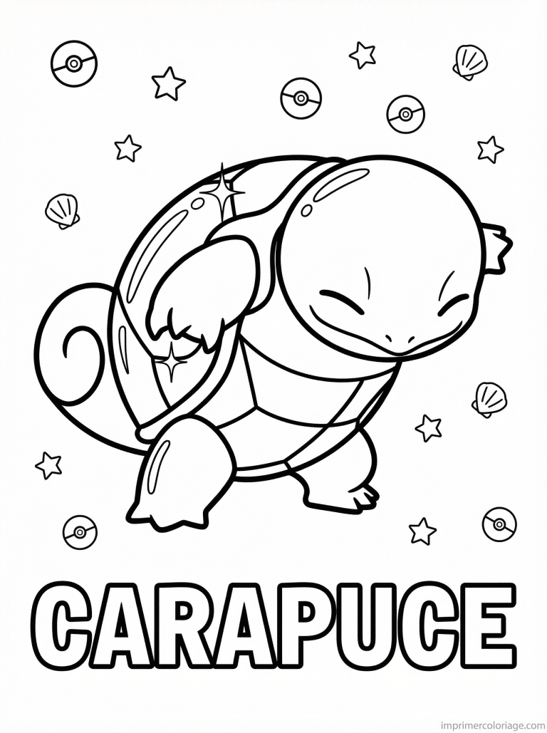 coloriage pokemon carapuce charge cranienne - dessin gratuit &agrave; imprimer