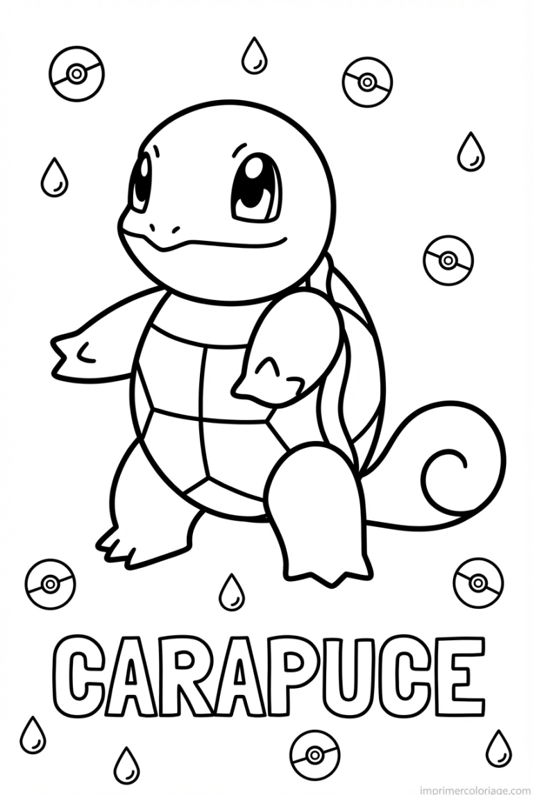 coloriage pokemon carapuce fier - dessin gratuit &agrave; imprimer