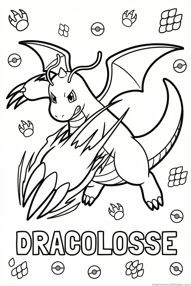 coloriage pokemon dracolosse griffe dragon - dessin gratuit &agrave; imprimer