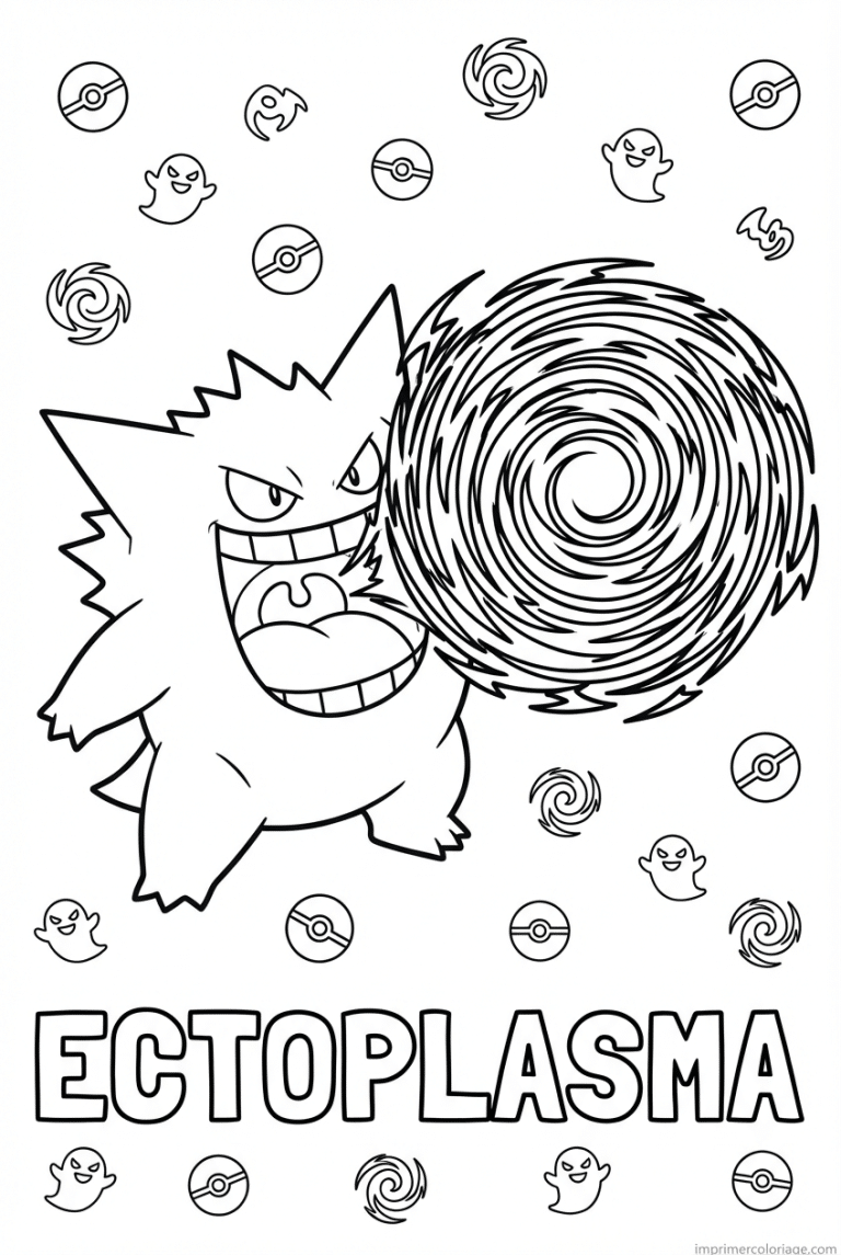 coloriage pokemon ectoplasma balle ombre - dessin gratuit &agrave; imprimer