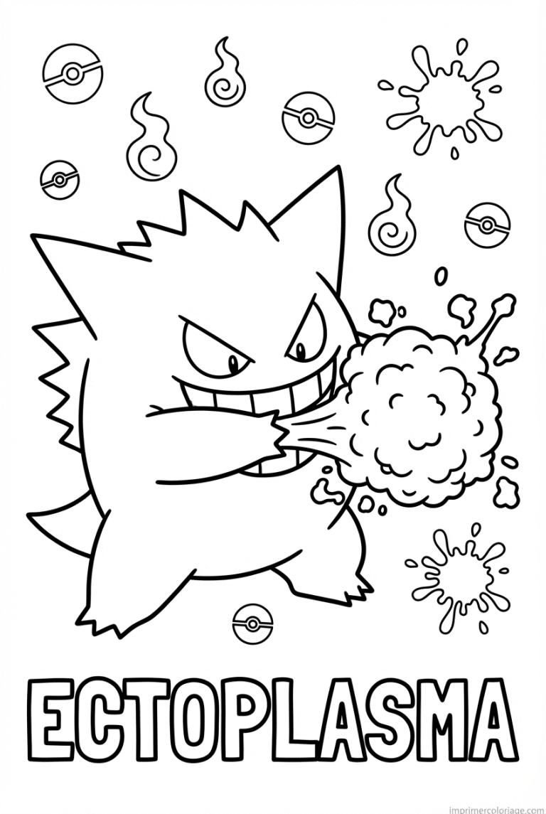 coloriage pokemon ectoplasma bombe toxik - dessin gratuit &agrave; imprimer