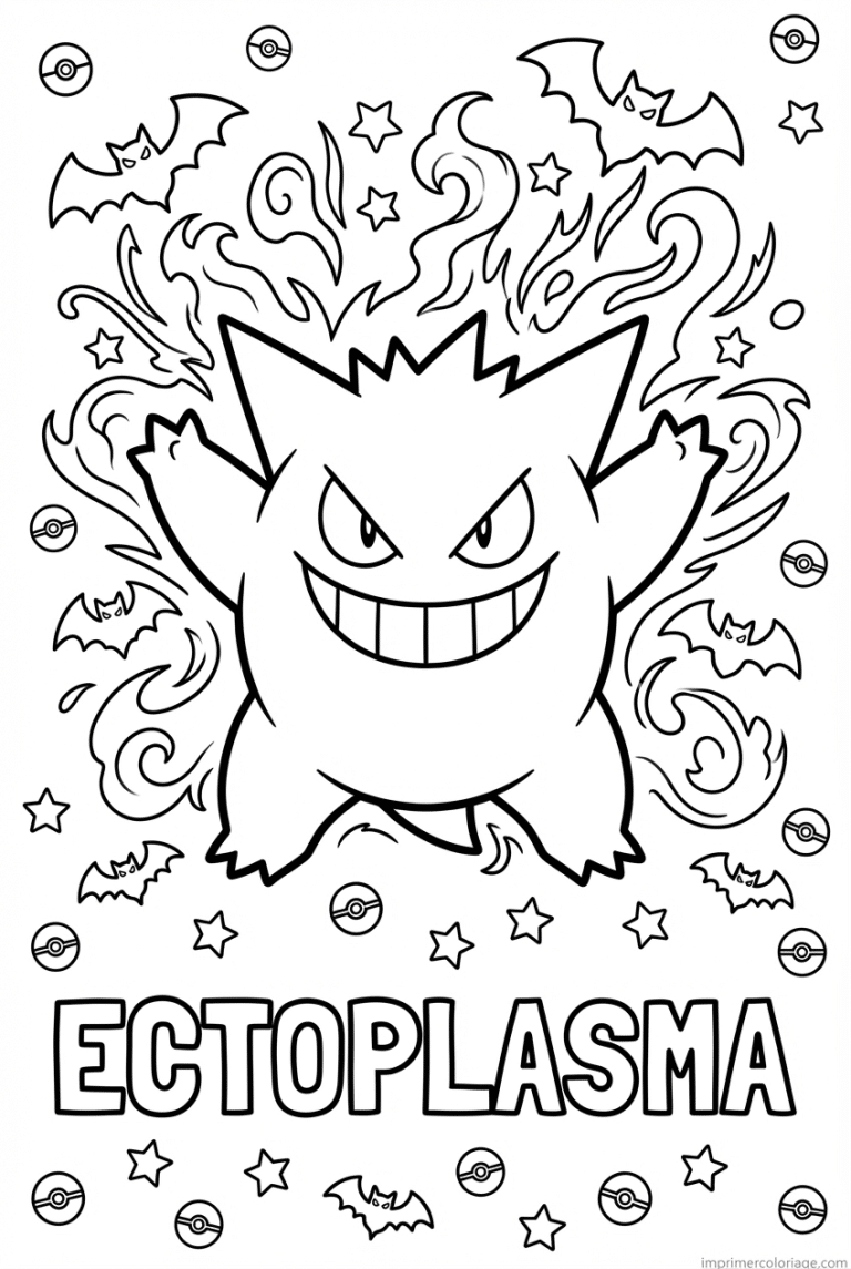 coloriage pokemon ectoplasma celebre victoire - dessin gratuit &agrave; imprimer