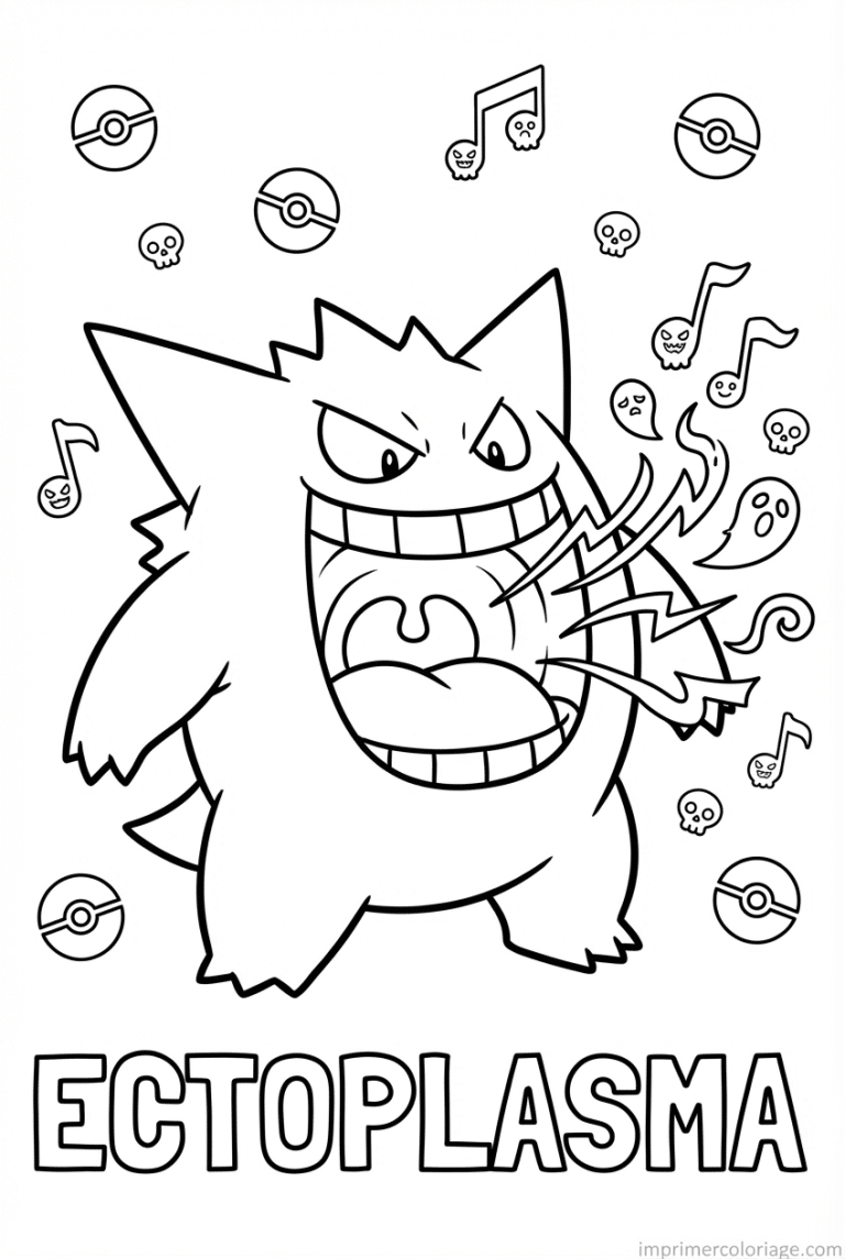 coloriage pokemon ectoplasma chant fatidique - dessin gratuit &agrave; imprimer
