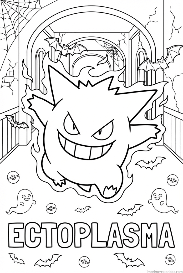 coloriage pokemon ectoplasma maison hantee - dessin gratuit &agrave; imprimer
