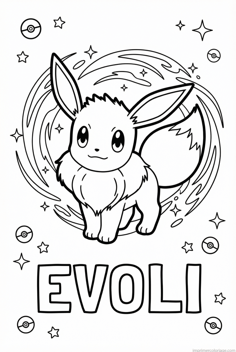 coloriage pokemon evoli energie evolution - dessin gratuit &agrave; imprimer