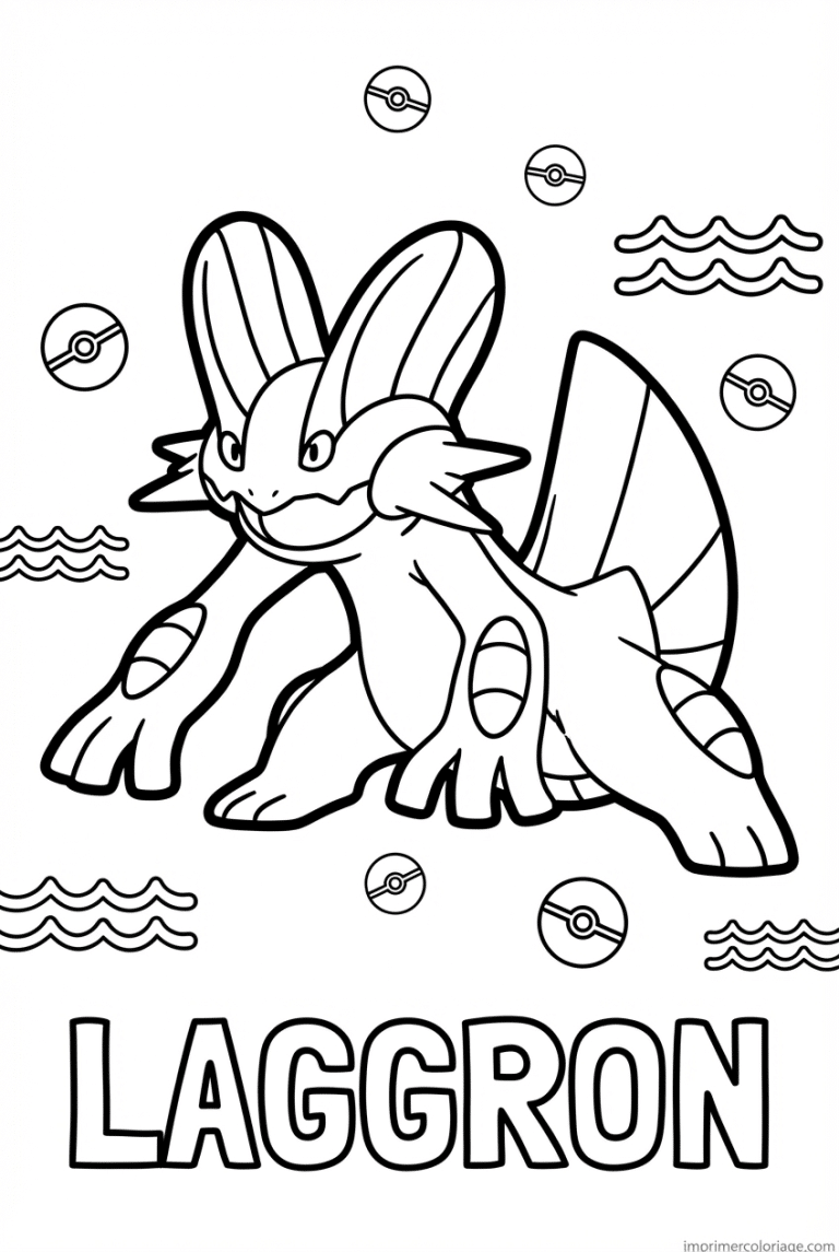 coloriage pokemon laggron corps puissant - dessin gratuit &agrave; imprimer