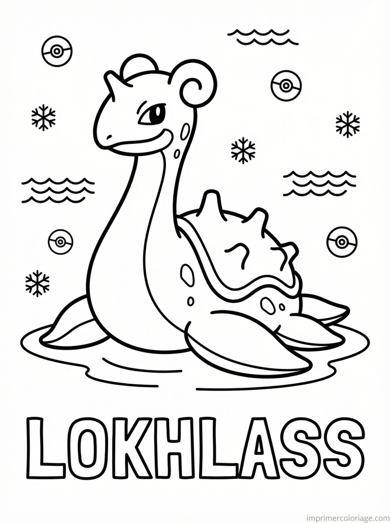 coloriage pokemon lokhlass flotte serein - dessin gratuit &agrave; imprimer