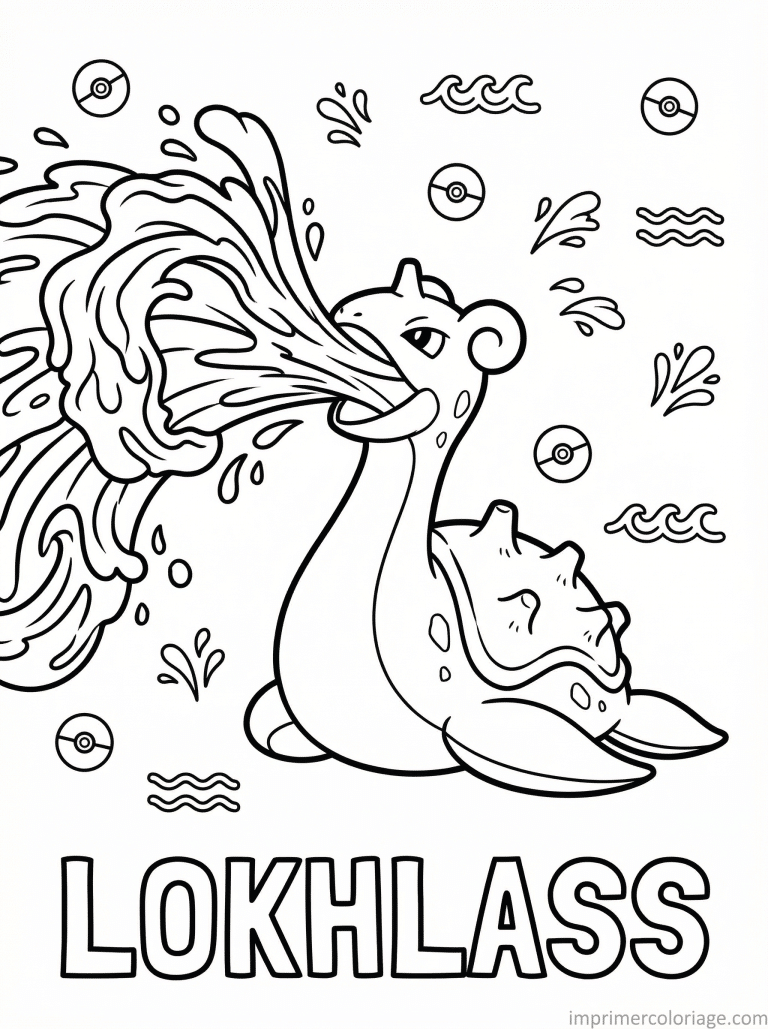 coloriage pokemon lokhlass pistolet a eau - dessin gratuit &agrave; imprimer