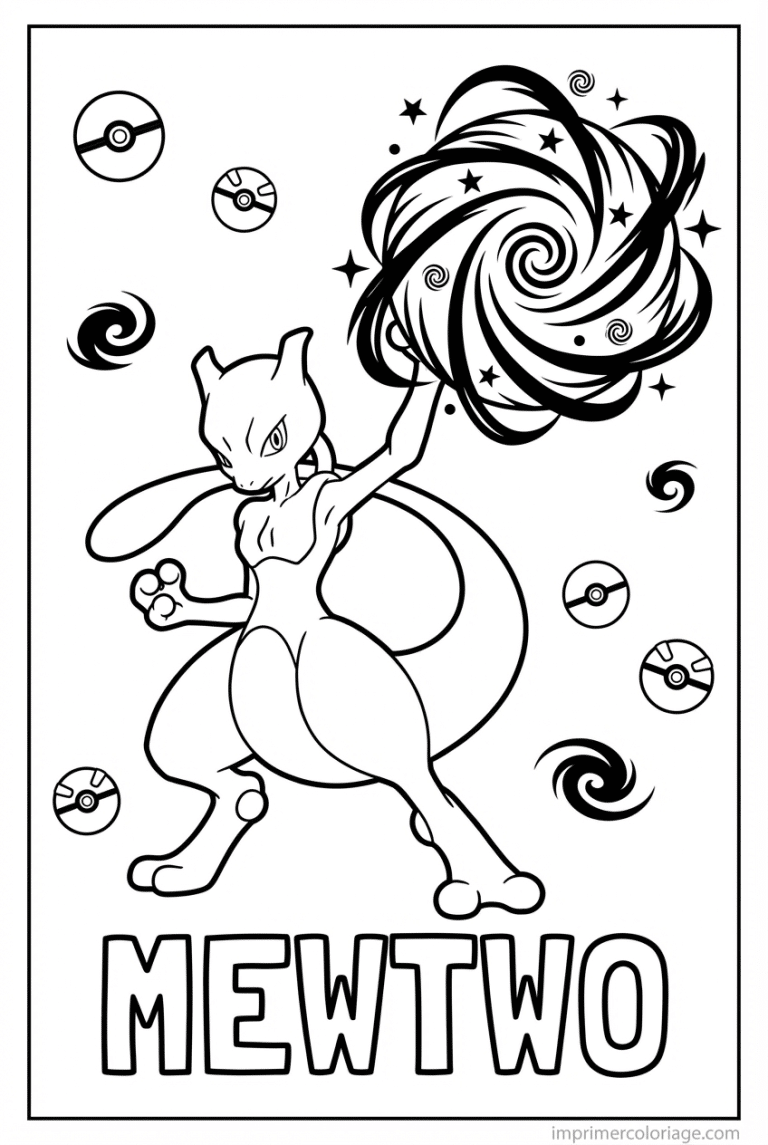 coloriage pokemon mewtwo balle ombre - dessin gratuit &agrave; imprimer