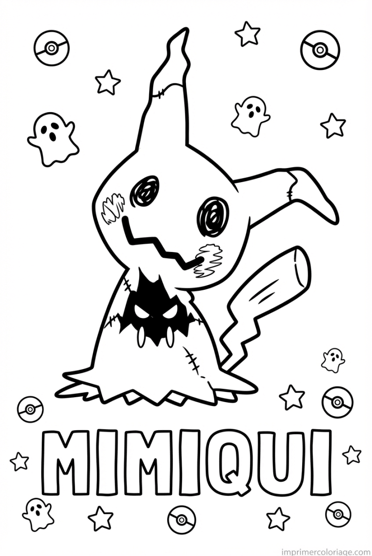 coloriage pokemon mimiqui deguisement pikachu - dessin gratuit &agrave; imprimer