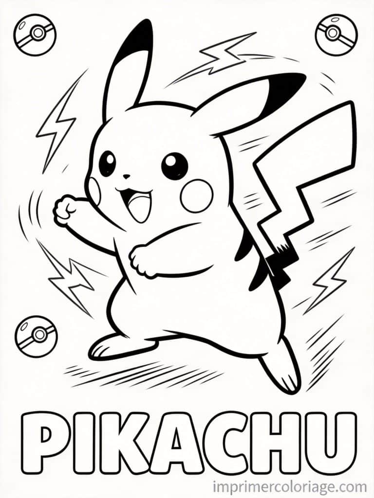 coloriage pokemon pikachu agilite vitesse - dessin gratuit &agrave; imprimer