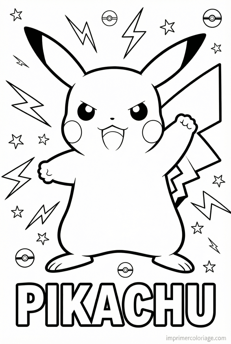 coloriage pokemon pikachu joues qui brillent - dessin gratuit &agrave; imprimer