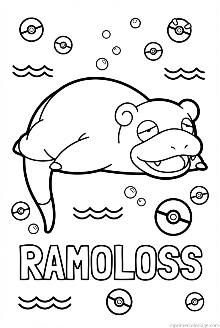 coloriage pokemon ramoloss endormi - dessin gratuit &agrave; imprimer