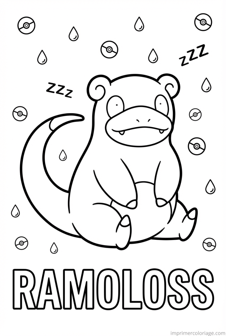 coloriage pokemon ramoloss expression vide - dessin gratuit &agrave; imprimer
