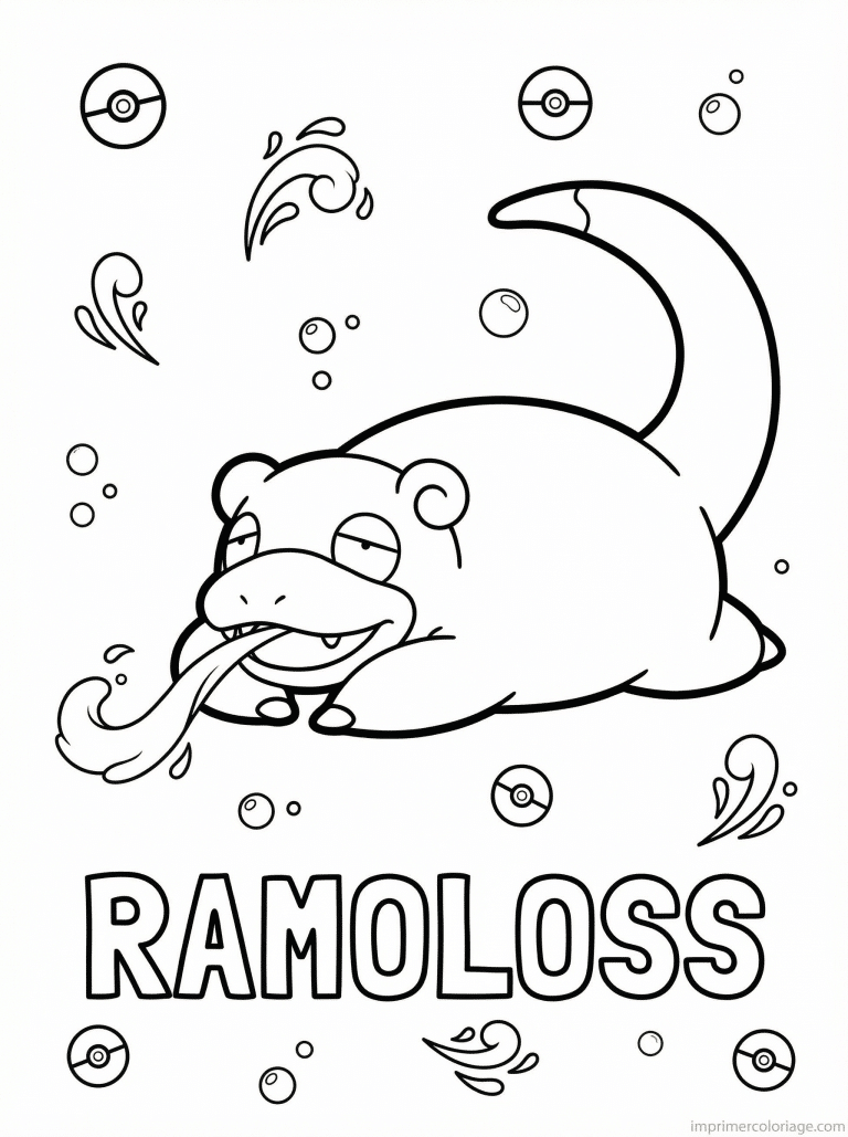 coloriage pokemon ramoloss pistolet eau - dessin gratuit &agrave; imprimer