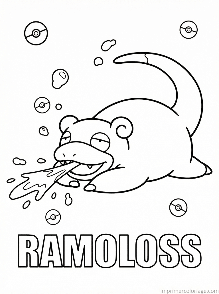 coloriage pokemon ramoloss pistolet eau v2 - dessin gratuit &agrave; imprimer
