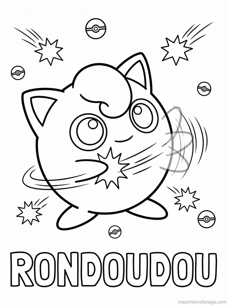 coloriage pokemon rondoudou gifle rapide 1 - dessin gratuit &agrave; imprimer