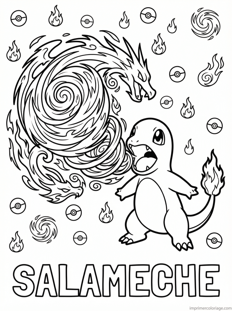 coloriage pokemon salameche colere dragon - dessin gratuit &agrave; imprimer