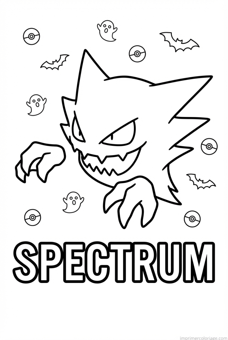 coloriage pokemon spectrum sourire terrifiant - dessin gratuit &agrave; imprimer