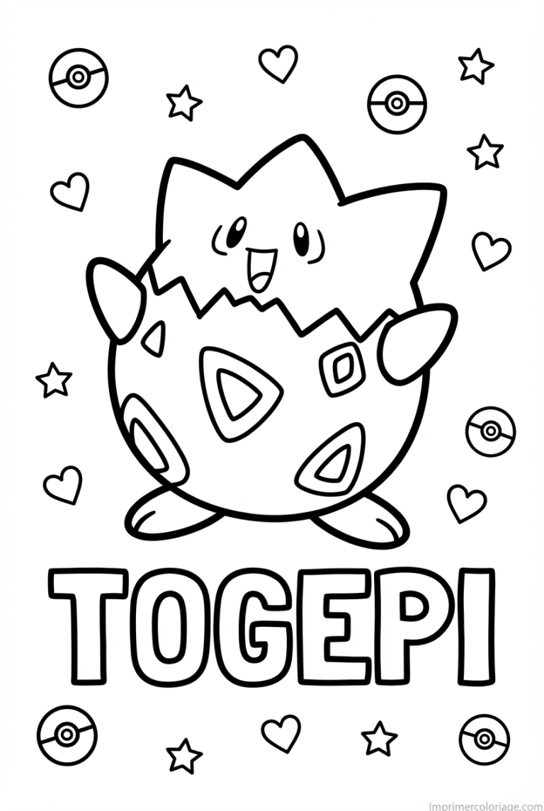 coloriage pokemon togepi dans son oeuf - dessin gratuit &agrave; imprimer