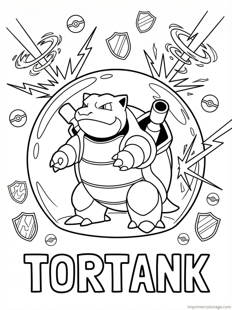 coloriage pokemon tortank voile miroir - dessin gratuit &agrave; imprimer