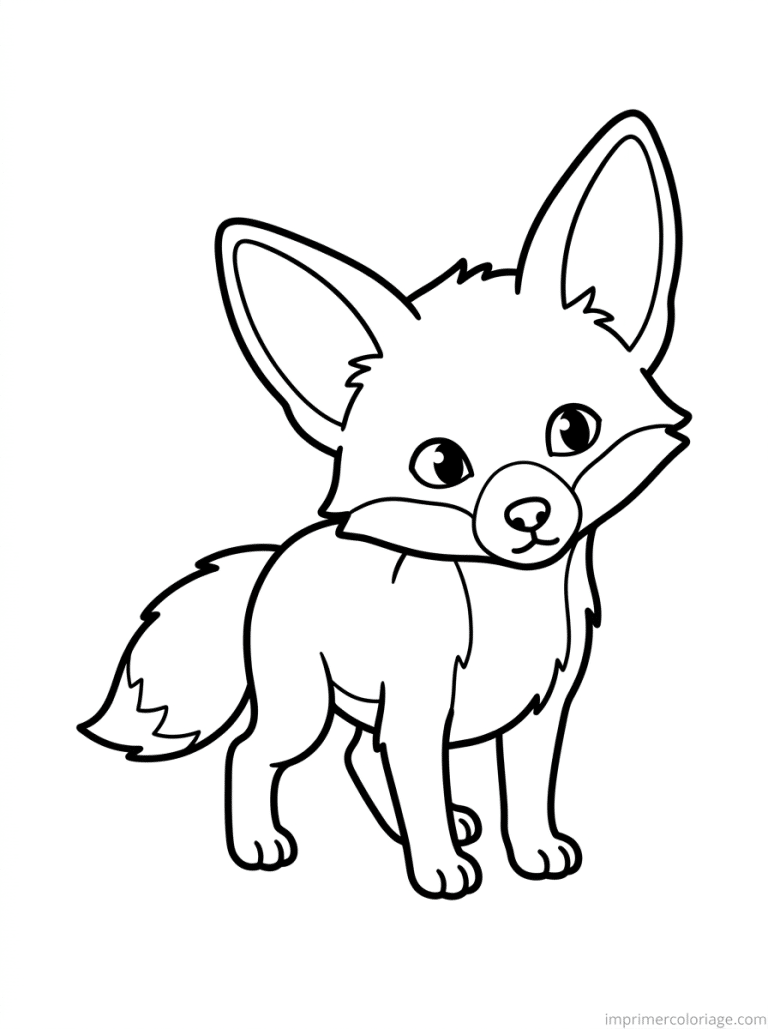 coloriage renard bebe renardeau - dessin gratuit &agrave; imprimer